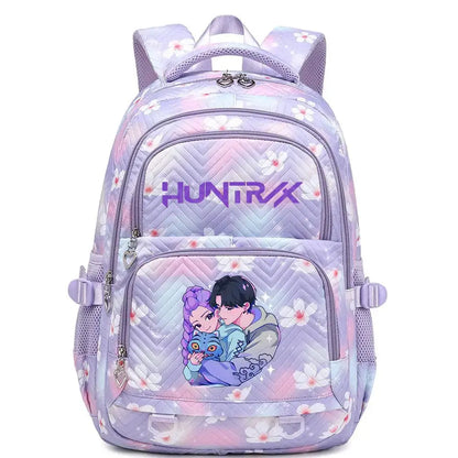 KPop Demon Hunters Backpack Rumi Mira Zoey HUNTR/X Saja Boys Print Cartoon School Bag Large Capacity Student Travel Backpacks Trikidsworld