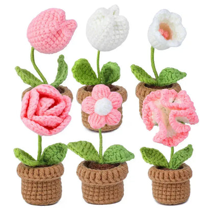 KRABALL 6pcs Crochet Flower Kit – Beginner Set with Yarn, Needles, and Video Tutorial Trikidsworld