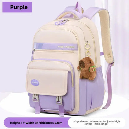 Kids School Backpack With Cartoon Pendant For Kids Teenager Kawaii Schoolbag Girls Children Orthopedics Waterproof Backpacks Trikidsworld