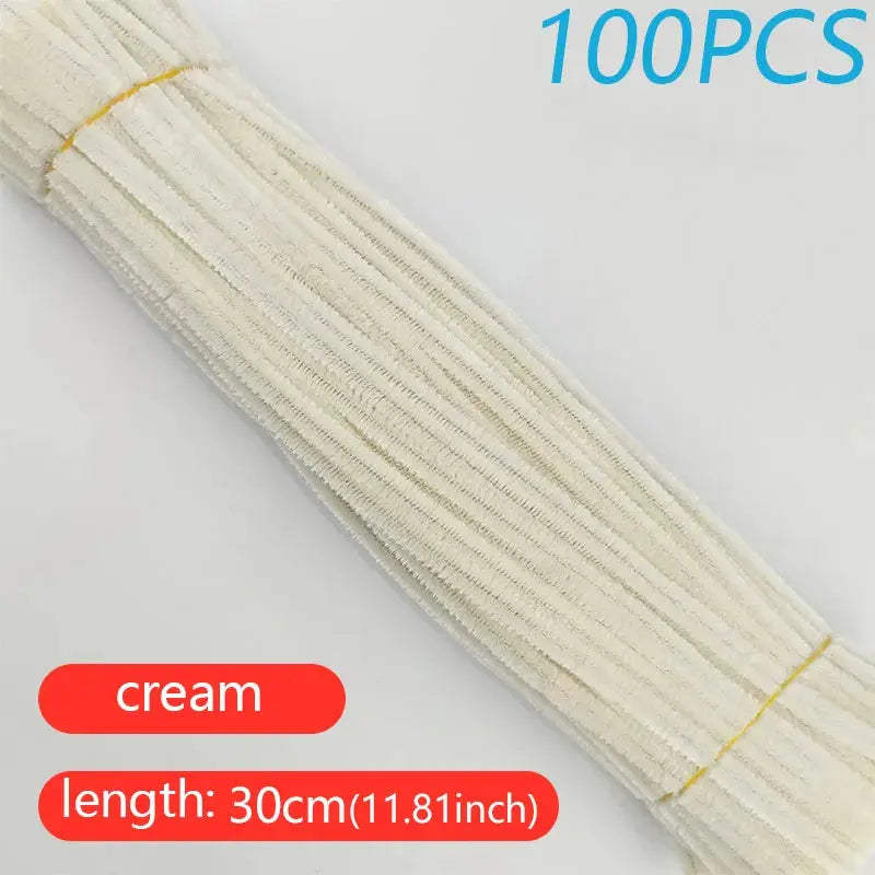 100PCS Colorful Twisted Rod DIY Handcraft Bar Wire Imaginative Wool Root Fluffy Bar Iron Wire Sticks Art Kids Educational Toys Trikidsworld