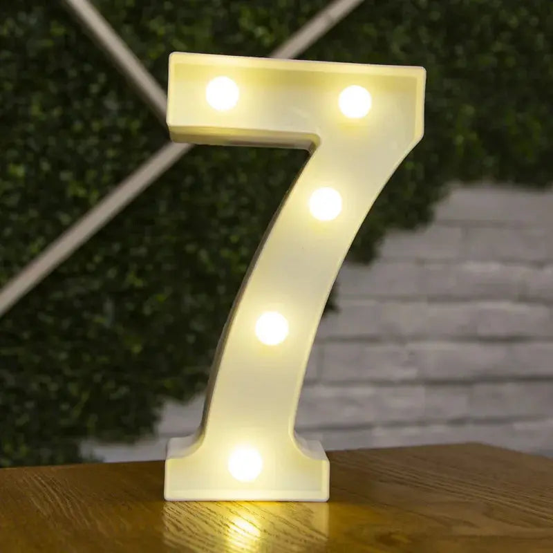 Alphabet Letter LED Lights Luminous Number Lamp Decor  Battery Night Light for home Wedding Birthday Christmas party Decoration Trikidsworld