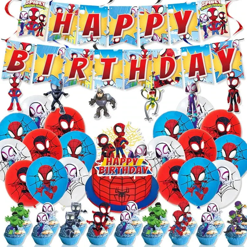 Birthday Party Decoration Spiderman Theme Balloon Trikidsworld