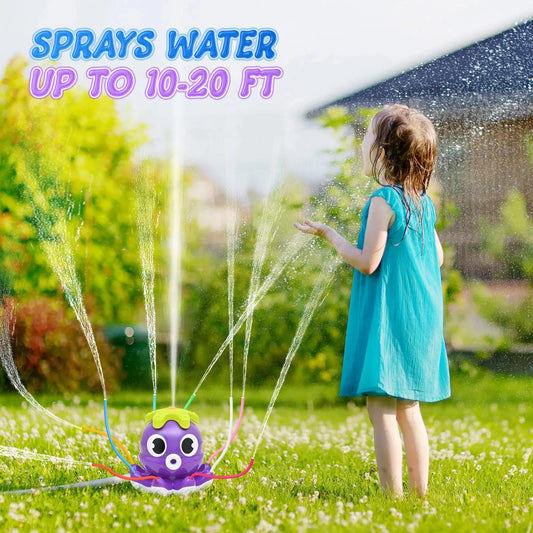 Sprinkler Rotating Spray Outdoor Games for Kids Garden Octopus Summer Water Toy Backyard Yard Cartoon Splash Baby Bath Toys Gift Trikidsworld