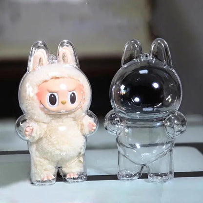 LABUBU V1 V2 transparent protective shell macaron standing protective cover dust cover doll labubu protector case Trikidsworld