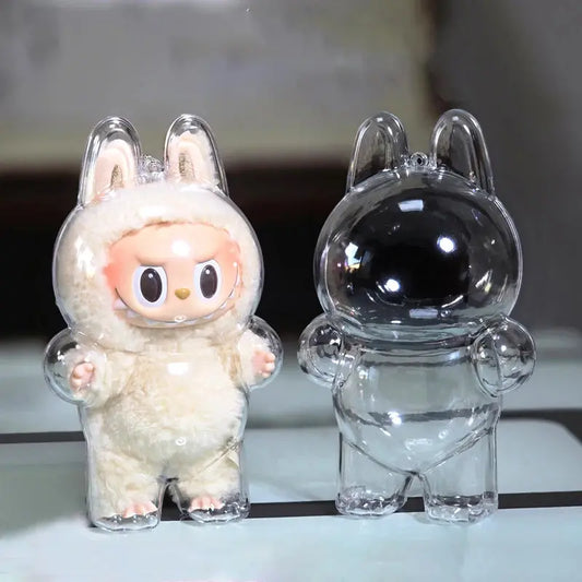 LABUBU V1 V2 transparent protective shell macaron standing protective cover dust cover doll labubu protector case Trikidsworld