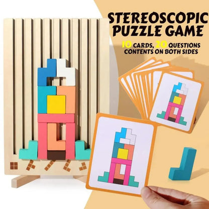 Wooden Stacking Puzzle Toys,Wooden Stacking Puzzle Toys Art-Home Decoration Home Accessories,Stress Relief Educational Gifts Trikidsworld