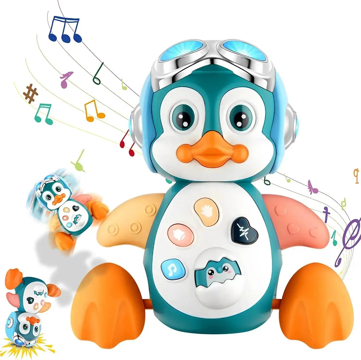 Baby Crawling Toys Musical Penguin Infant Moving Walking Dancing Toys with Light Toddler Interactive Development Tummy Time Gift Trikidsworld