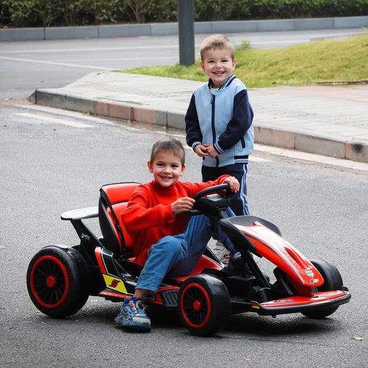 MUKIDY 24V Electric Go Kart,Drift Cart for 6+ Kids Gifts,Battery Powered Outdoor Ride on Toy Car Kids Go Kart with Safety Belt Trikidsworld