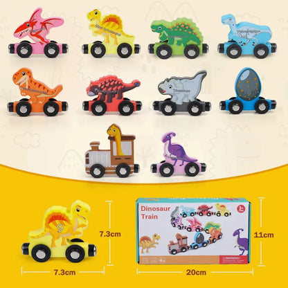 Montessori Magnetic Wooden Train Toy – Early Educational Animal Sorting Learning Set for Kids Trikidsworld
