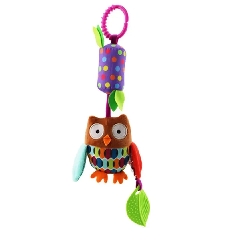 Baby Sensory Hanging Rattles Soft Learning Toy Plush Animals Stroller Infant Car Bed Crib with Teether for Bebe Babies Toddlers Trikidsworld