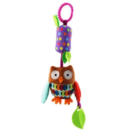Baby Sensory Hanging Rattles Soft Learning Toy Plush Animals Stroller Infant Car Bed Crib with Teether for Bebe Babies Toddlers Trikidsworld