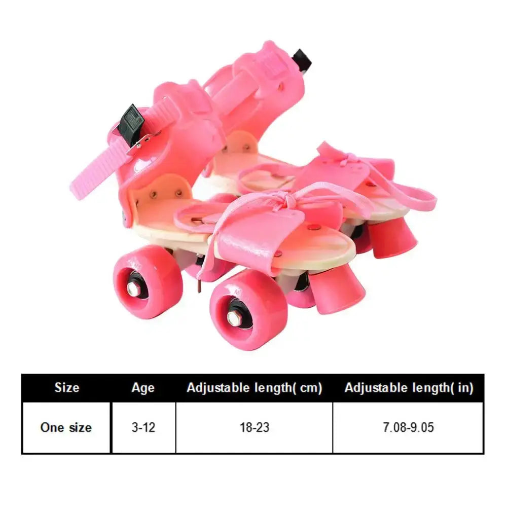 Adjustable Double Row Roller Skates for Girls – Beginner-Friendly Design Trikidsworld