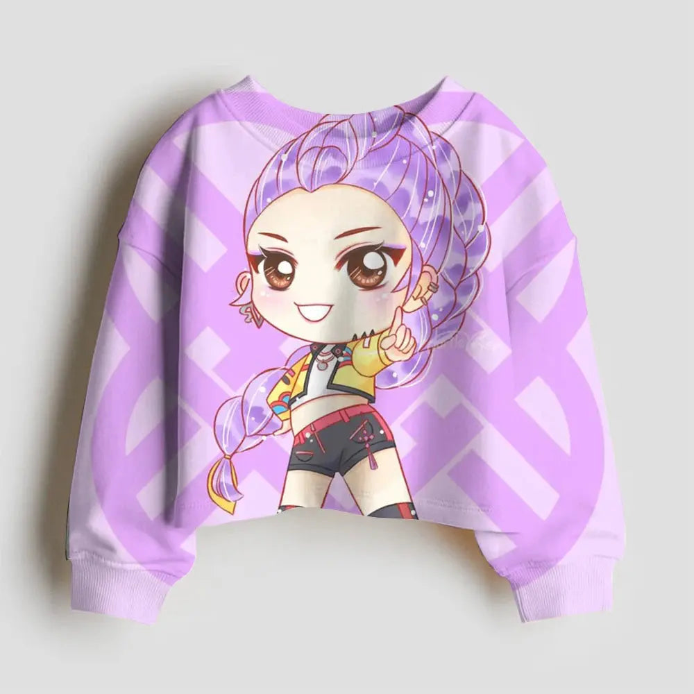Kpop Demon Hunter Hoodies Kids Kawaii Rumi Mira Zoey Sweatshirt Girls Boys Winter Pullover Long Sleeves Children Clothes Gift Trikidsworld
