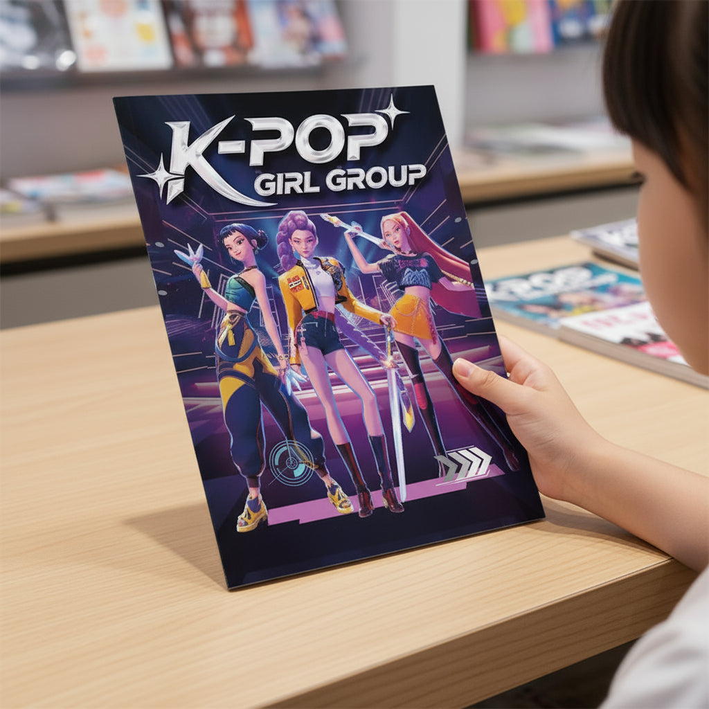 Kpop Demon Hunters Tracing Painting Anime Cartoon Line Drawing Children's Sketch Coloring Picture Book Children's Holiday Gifts Trikidsworld