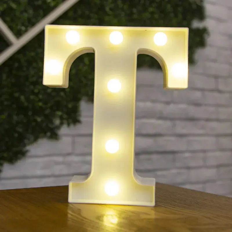 Alphabet Letter LED Lights Luminous Number Lamp Decor  Battery Night Light for home Wedding Birthday Christmas party Decoration Trikidsworld