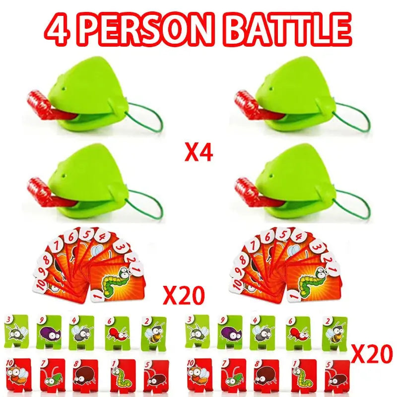Frog Lizard Mask Wagging Tongue Lick Cards Board Games for Children Family Party Toys Antistress Funny Desktop Puzzle Game Toys Trikidsworld