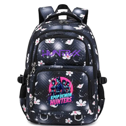 KPop Demon Hunters Backpack Rumi Mira Zoey HUNTR/X Saja Boys Print Cartoon School Bag Large Capacity Student Travel Backpacks Trikidsworld