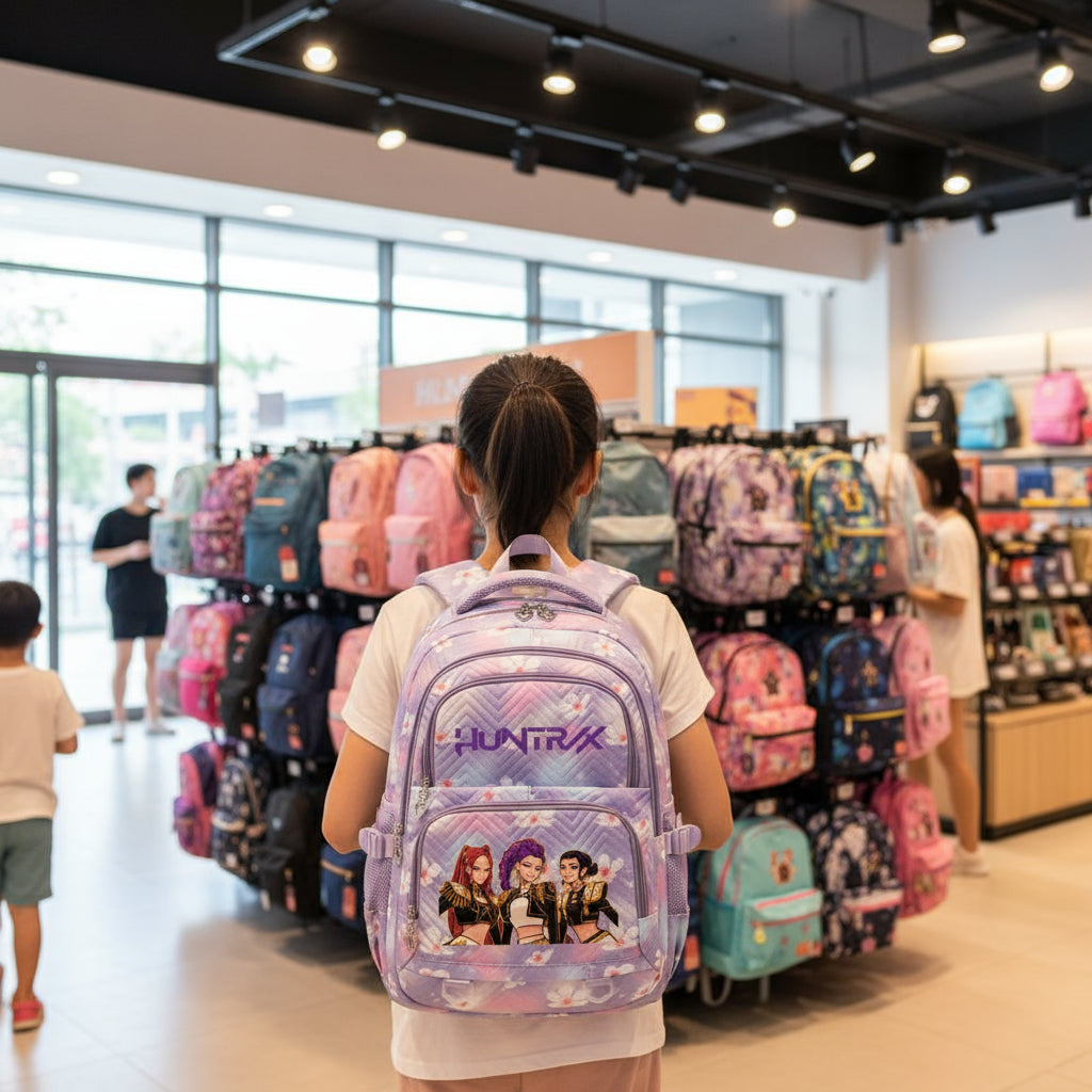 KPop Demon Hunters Backpack Rumi Mira Zoey HUNTR/X Saja Boys Print Cartoon School Bag Large Capacity Student Travel Backpacks Trikidsworld