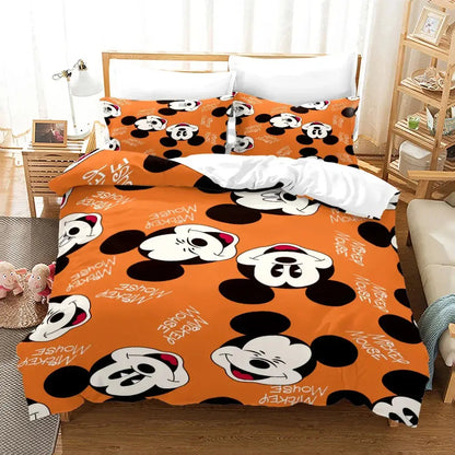 Mickey Minnie Mouse Bedding Sets Comforter Quilt Bed Cover Duvet Cover Pillow Case 2-3 Pieces Sets Kids Adult Size Trikidsworld