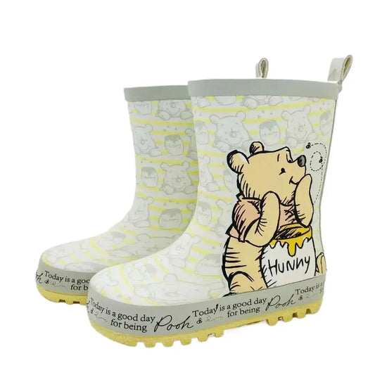Disney cartoon kids Pooh Rain Boots Student Rain Boots Children's  Fashion  Shoes Non-Slip  shoes Trikidsworld