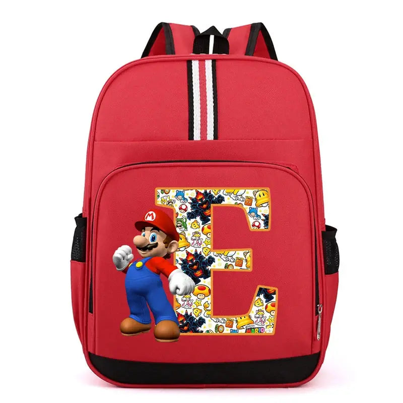 Super Mario Kids Backpack – Cartoon A-Z Schoolbag for Boys Trikidsworld