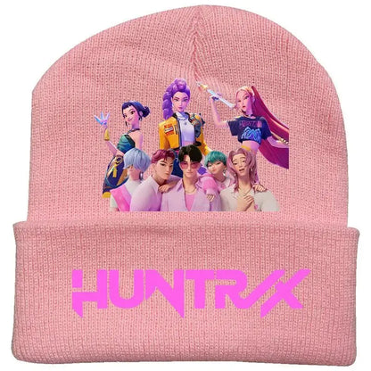 Kpop Demon Hunter Cute Knitted Hat Girls Anime  Rumi Mira Zoey Cap Kids Winter Outdoors Warm Beanies Kid Headgear Birthday Gift Trikidsworld