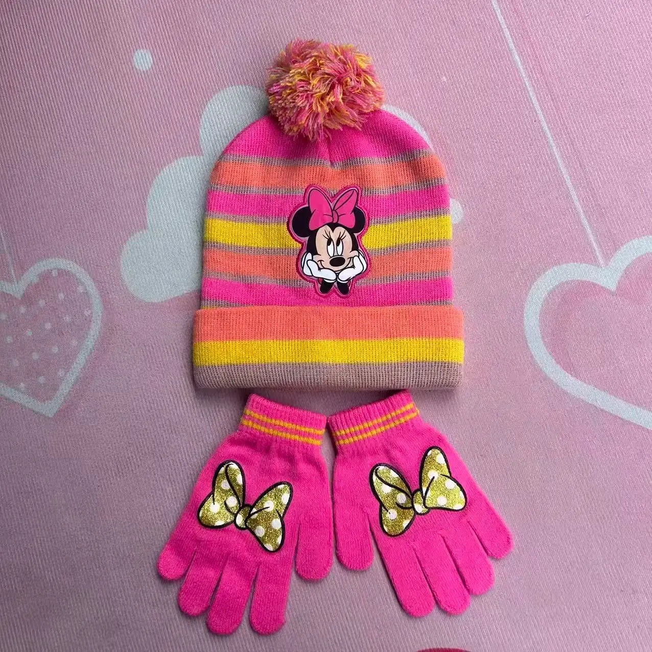 New 4-8Years children's hat Elsa princess Cartoon hat boy scarf gloves hat knitted sets girl cap keep warm girls headgear Trikidsworld