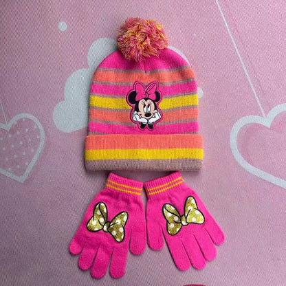 New 4-8Years children's hat Elsa princess Cartoon hat boy scarf gloves hat knitted sets girl cap keep warm girls headgear Trikidsworld