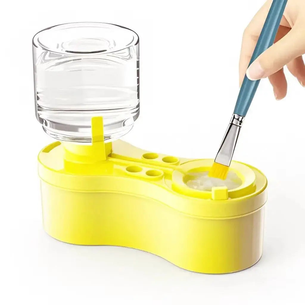 New Paint Brush Cleaner With Drain Button Automatic Water Circulation Paint Brush Cleaning Machine Cleaning Bucket Art Tools Trikidsworld