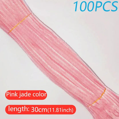 100PCS Colorful Twisted Rod DIY Handcraft Bar Wire Imaginative Wool Root Fluffy Bar Iron Wire Sticks Art Kids Educational Toys Trikidsworld