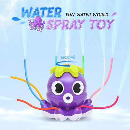 Sprinkler Rotating Spray Outdoor Games for Kids Garden Octopus Summer Water Toy Backyard Yard Cartoon Splash Baby Bath Toys Gift Trikidsworld