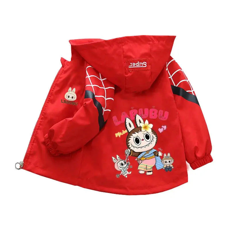 Kids labubu Clothes Autumn Baby Boys Girls Jacket Fashion Cartoon Stitch Print Outerwear for Kids Clothes Children Summer Coat Trikidsworld