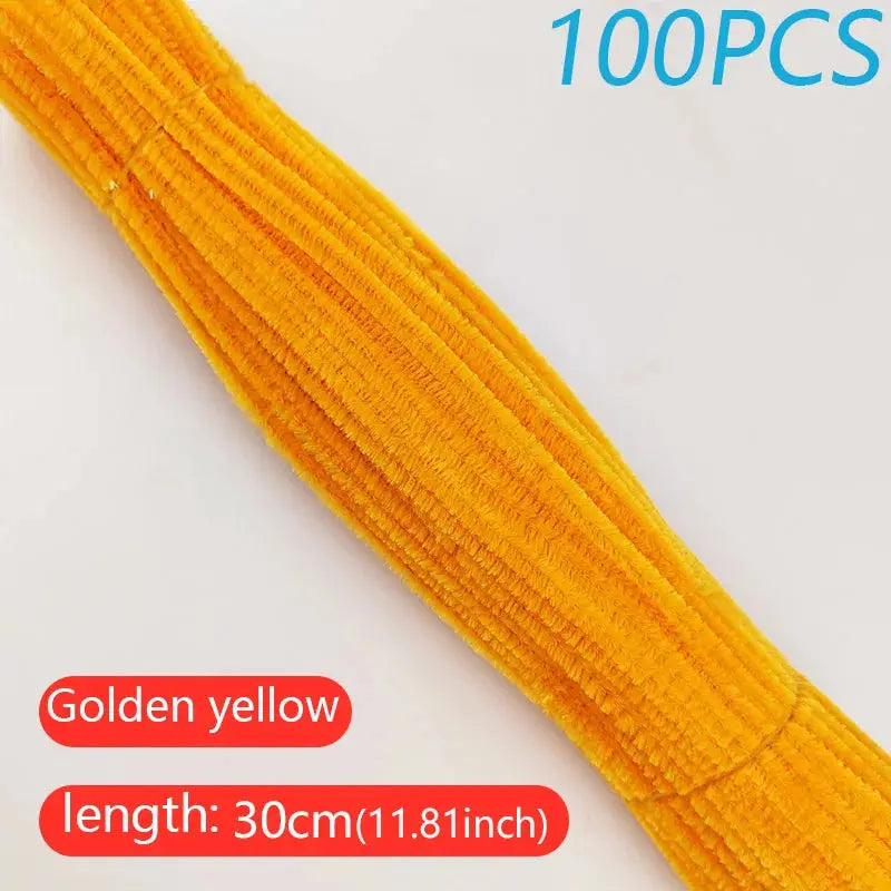 100PCS Colorful Twisted Rod DIY Handcraft Bar Wire Imaginative Wool Root Fluffy Bar Iron Wire Sticks Art Kids Educational Toys Trikidsworld