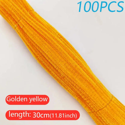 100PCS Colorful Twisted Rod DIY Handcraft Bar Wire Imaginative Wool Root Fluffy Bar Iron Wire Sticks Art Kids Educational Toys Trikidsworld