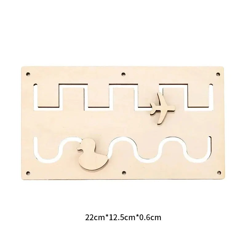 DIY Montessori  Busy Board Material Accessories Rainbow Card Water Pipe Aid Early Education Learning Skill Toy Wooden Toys Gifts Trikidsworld