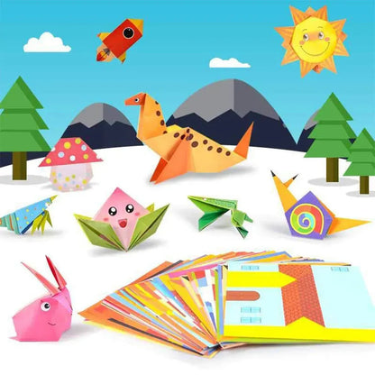 Origami Kit with 30/108 Sheets & Guide Book – DIY for Kids & Beginners Trikidsworld