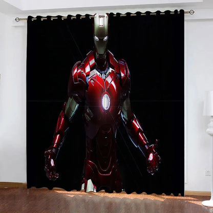 Marvel, Spider Man Curtains For Living Room Anime Blackout Curtains Perforated Cartoon Cute Dustproof Living Room Bedroom Trikidsworld