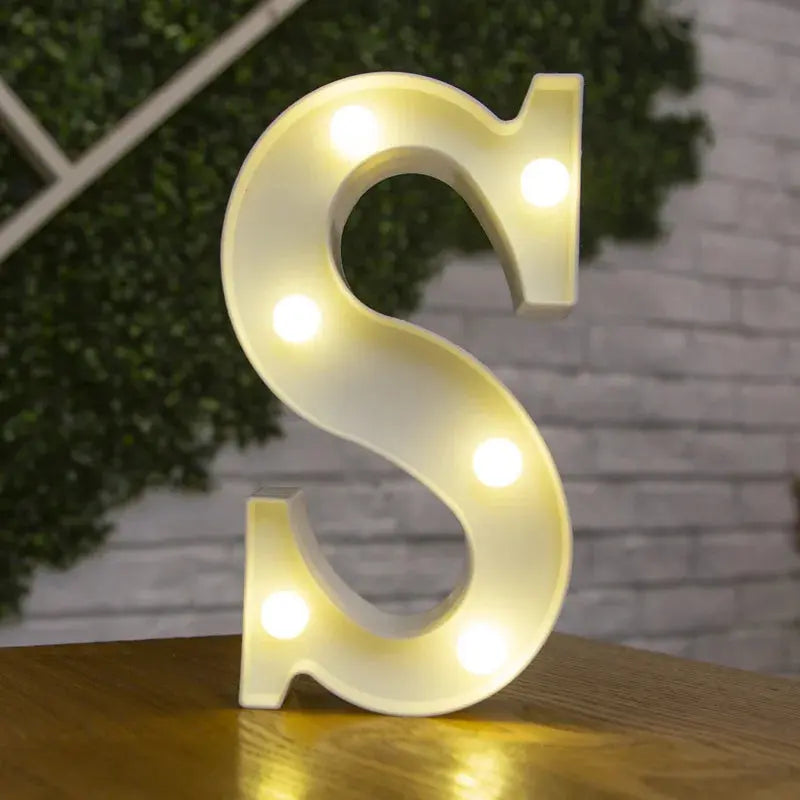 Alphabet Letter LED Lights Luminous Number Lamp Decor  Battery Night Light for home Wedding Birthday Christmas party Decoration Trikidsworld