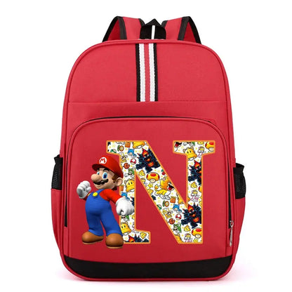 Super Mario Kids Backpack – Cartoon A-Z Schoolbag for Boys Trikidsworld
