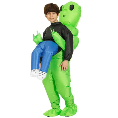 Halloween  2025 Festival En Feest Leuk Familie Cosplay Opblaasbaar Opblaasbaar Buitenaards Kostuum Voor Volwassenen En Kinderen Trikidsworld