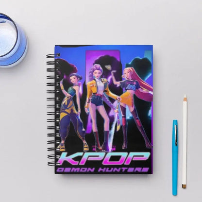 Kpop Demon Hunters Anime Kawaii Notebook Student Hand Account Sticker Message Book Children Diary Book Paintbook Message Book Trikidsworld
