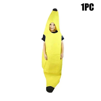 Kids Halloween Banana Costume Fruit Outfit Stage Performance Clothes Parent Child Matching Kindergarten Role Play Decoration Trikidsworld