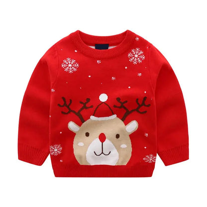 Christmas Sweaters 3-7T New Arrival Christmas Boys Girls Sweaters For Autumn Winter Snowman Children's Sweatshirts Baby Clothes Trikidsworld