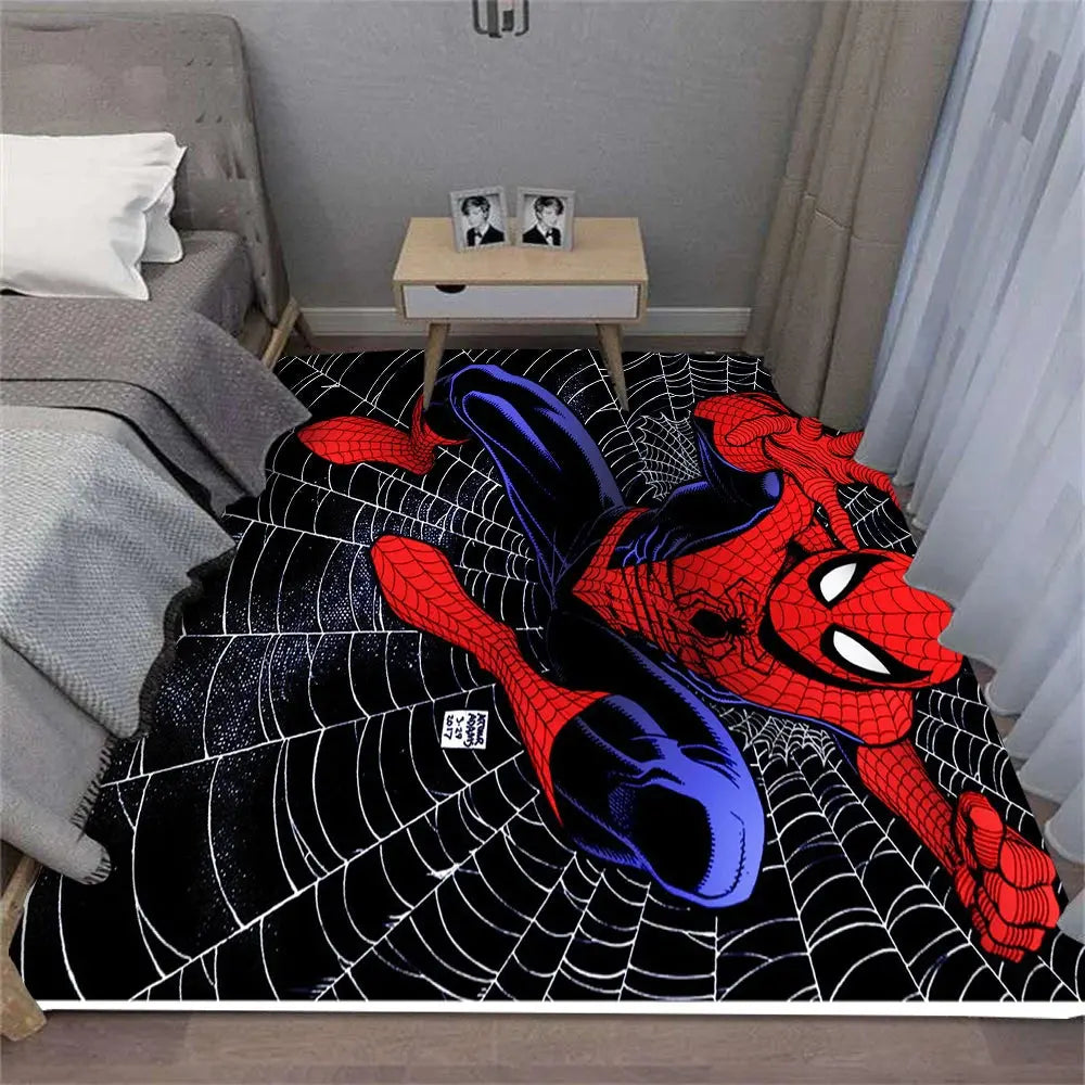MINISO Disney Marvel Spider Man Carpet for Living Room Bedroom Kid's Home Area Rug Non-slip Washroom Floor Retro Mat Decoration Trikidsworld