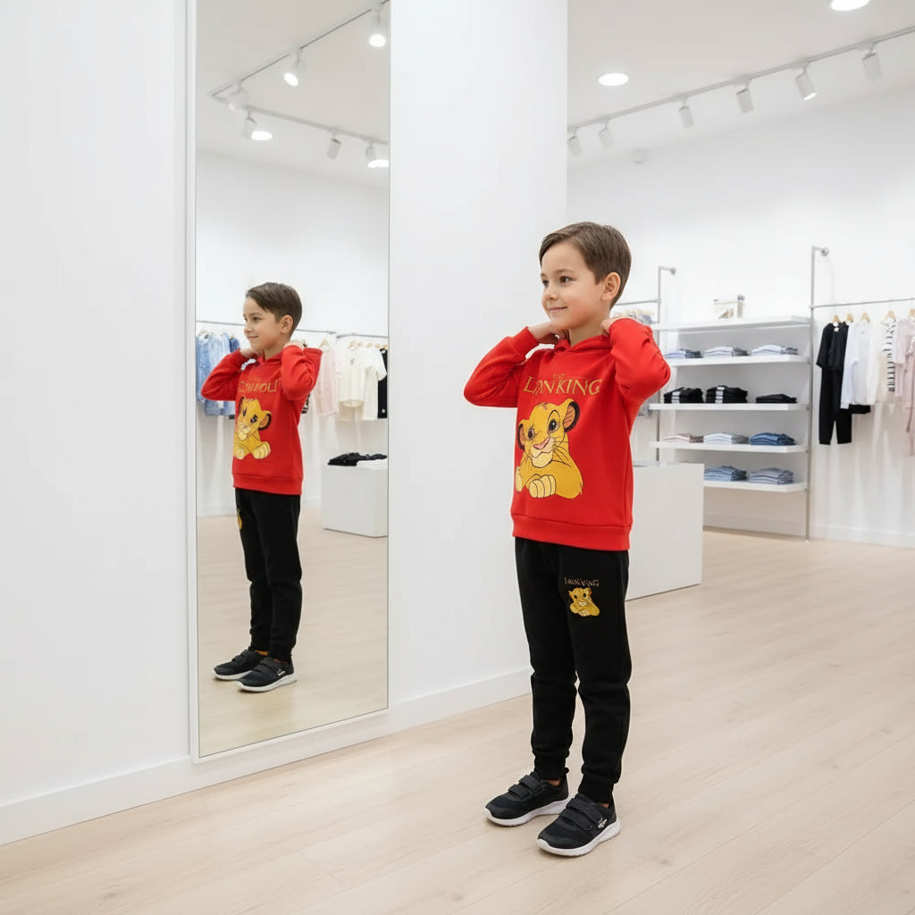 Children's The Lion Tracksuit Set, Hoodies, Top and Pants, Sportswear, Clothing for Boys and Girls, Clothing for Kids, 2 Pieces Trikidsworld