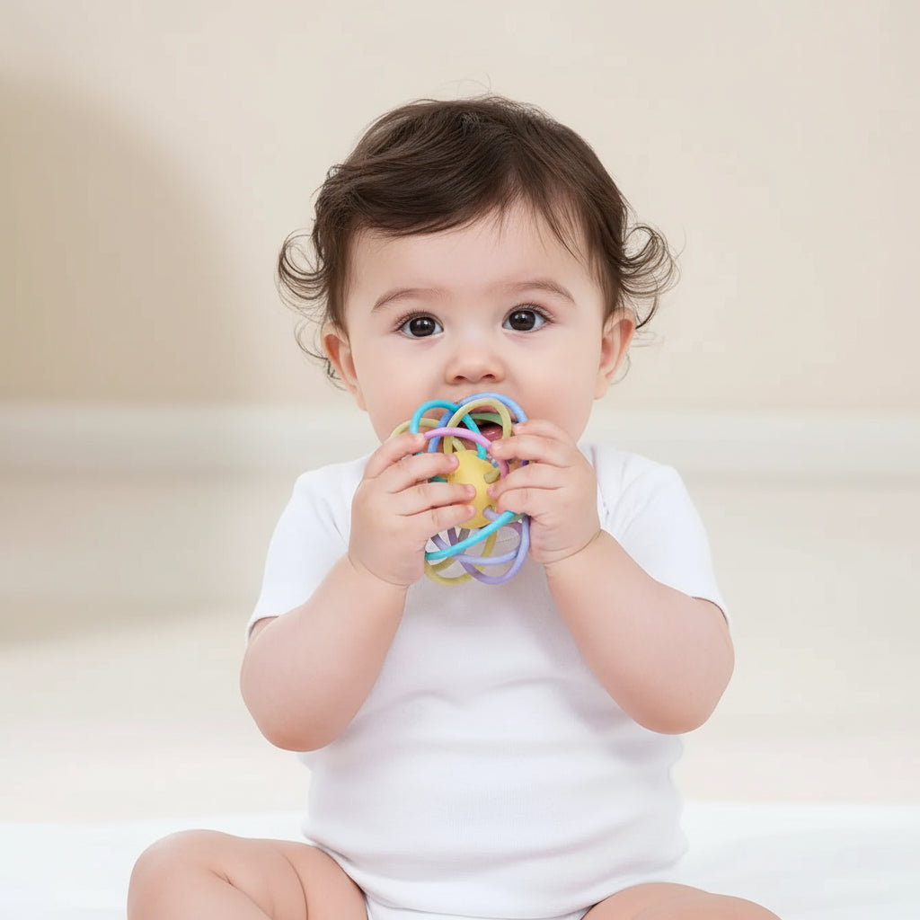 Manhattan square golfer grips teether grinding ball educational toy ball Trikidsworld