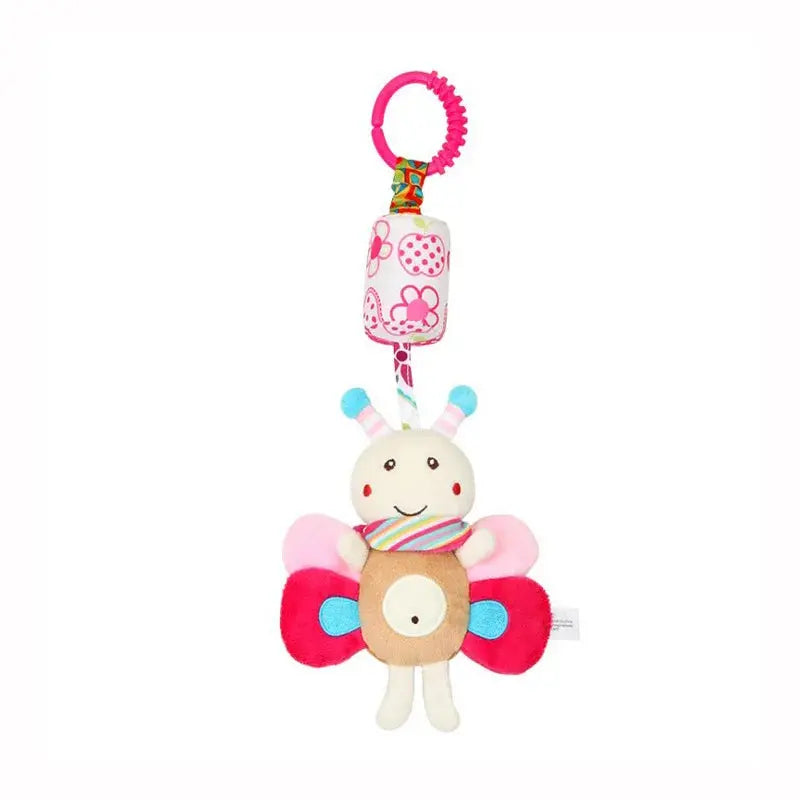 Baby Sensory Hanging Rattles Soft Learning Toy Plush Animals Stroller Infant Car Bed Crib with Teether for Bebe Babies Toddlers Trikidsworld