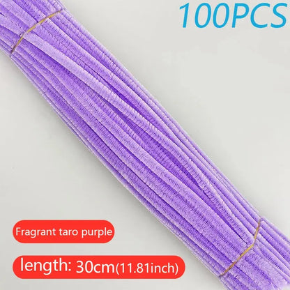100PCS Colorful Twisted Rod DIY Handcraft Bar Wire Imaginative Wool Root Fluffy Bar Iron Wire Sticks Art Kids Educational Toys Trikidsworld