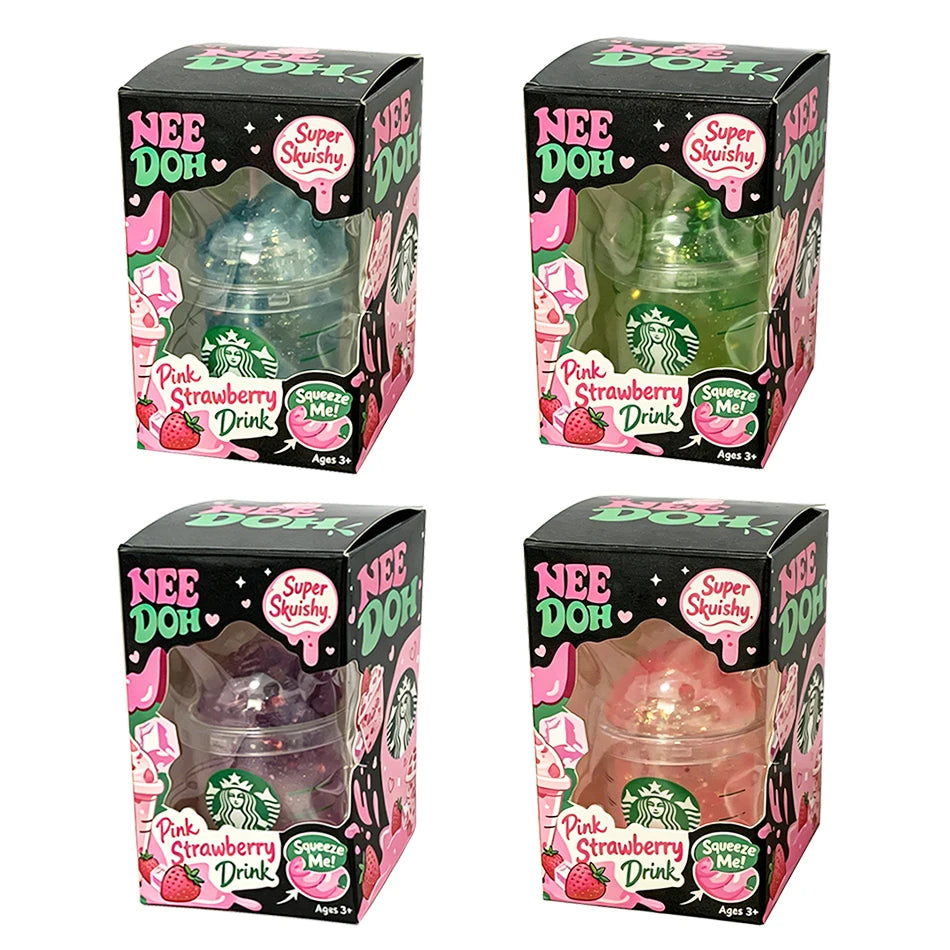 NeeDoh Glitter Drink Cup Squishy Toy – 4 Colours