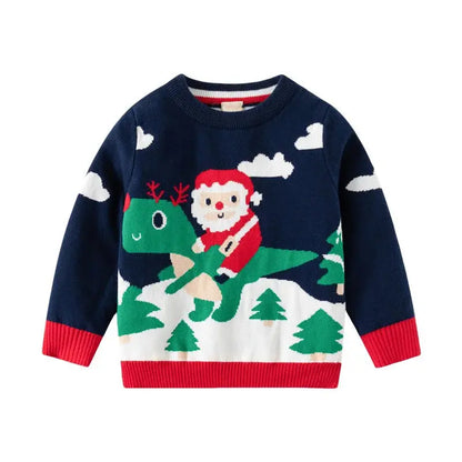 Christmas Sweaters 3-7T New Arrival Christmas Boys Girls Sweaters For Autumn Winter Snowman Children's Sweatshirts Baby Clothes Trikidsworld